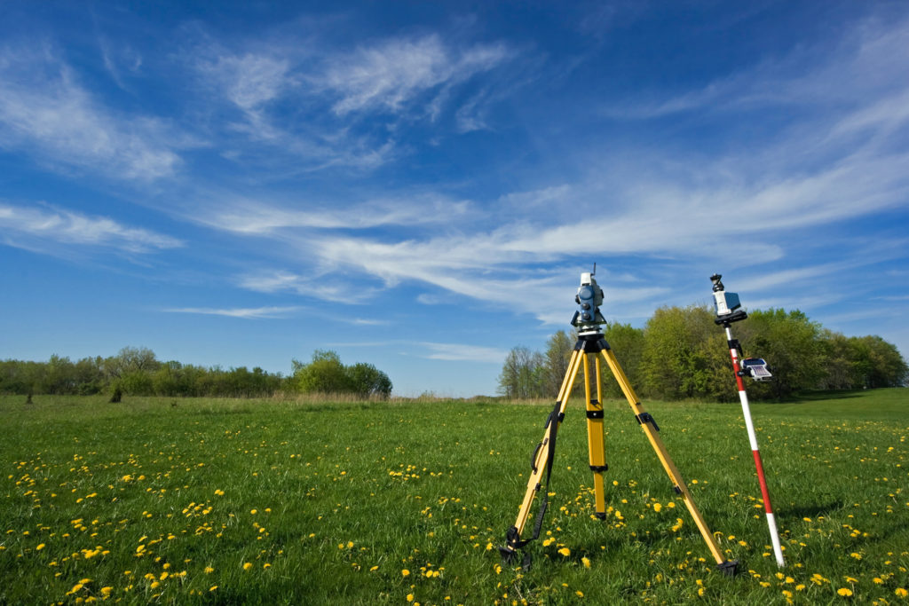 Surveying Equipment In Field